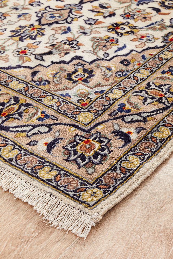 PERSIAN HAND KNOTTED RUG RUNNER KASHAN  - 400X100CM