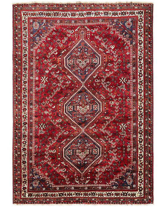Shiraz Hand Knotted Persian Rug 308X212CM