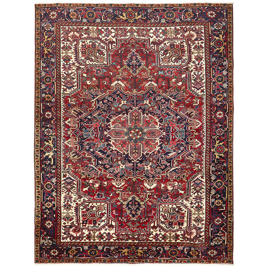 Heriz Hand Knotted Persian Rug 352X270CM