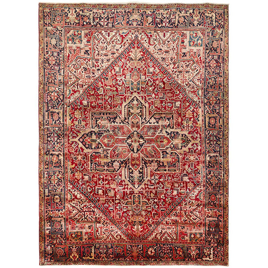 Heriz Hand Knotted Persian Rug 350X260CM