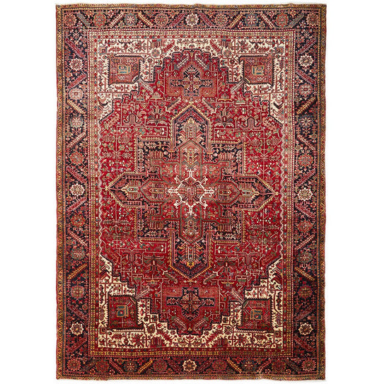 Heriz Hand Knotted Persian Rug 415X307CM