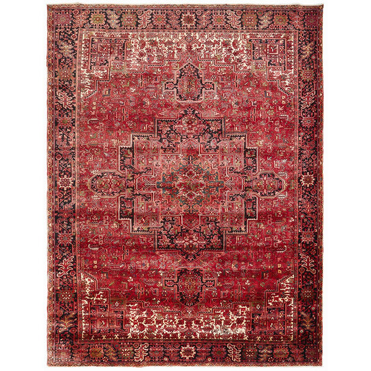 Heriz Hand Knotted Persian Rug 400X305CM