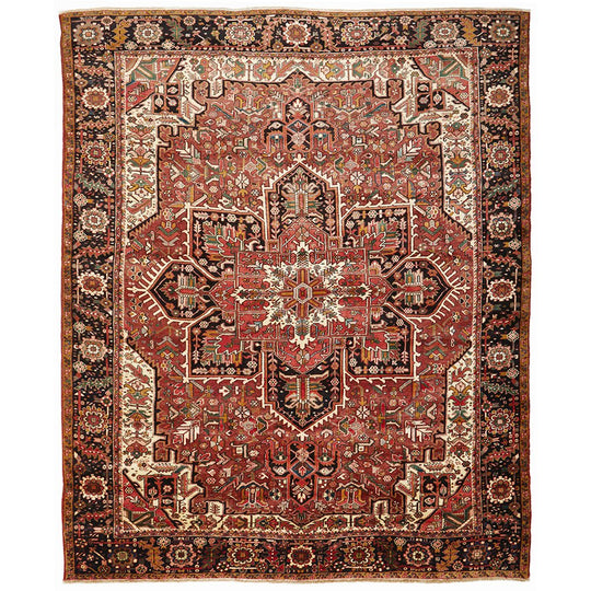 Heriz Hand Knotted Persian Rug 358X297CM