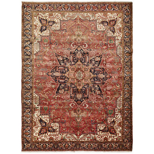 Heriz Hand Knotted Persian Rug 418X318CM