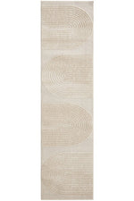 CONTEMPORARY PLAIN & TEXTURED ABBEY BEIGE RUG RUNNER