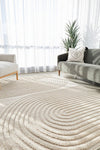 CONTEMPORARY PLAIN & TEXTURED ABBEY BEIGE RUG