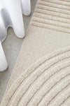 CONTEMPORARY PLAIN & TEXTURED ABBEY BEIGE RUG RUNNER