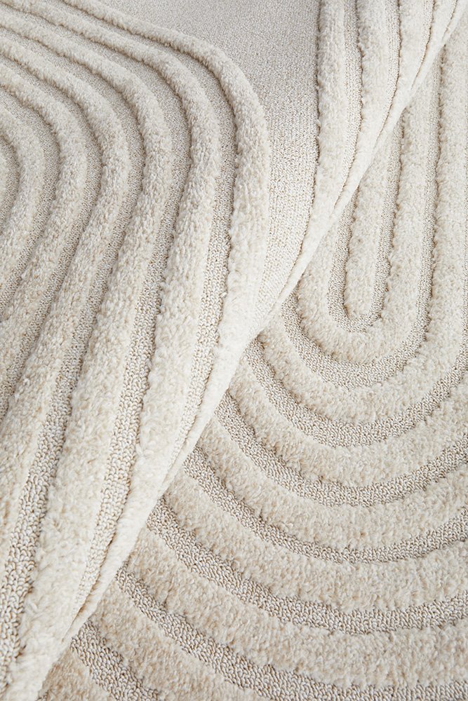 CONTEMPORARY PLAIN & TEXTURED ABBEY BEIGE RUG