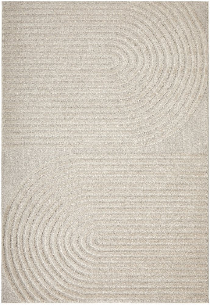 CONTEMPORARY PLAIN & TEXTURED ABBEY BEIGE RUG