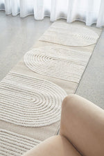 CONTEMPORARY PLAIN & TEXTURED ABBEY MIXED RUG RUNNER