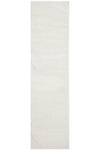 CONTEMPORARY PLAIN & TEXTURED ABBEY WHITE RUG RUNNER