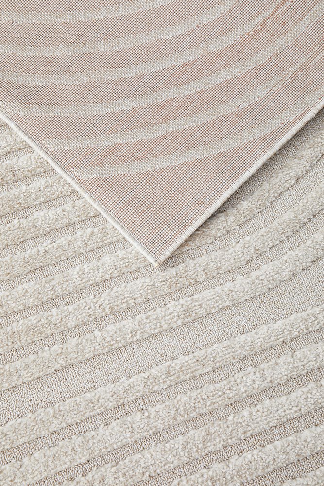 CONTEMPORARY PLAIN & TEXTURED CARL BEIGE RUG RUNNER