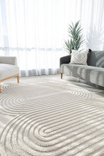 CONTEMPORARY PLAIN & TEXTURED CARL BEIGE RUG