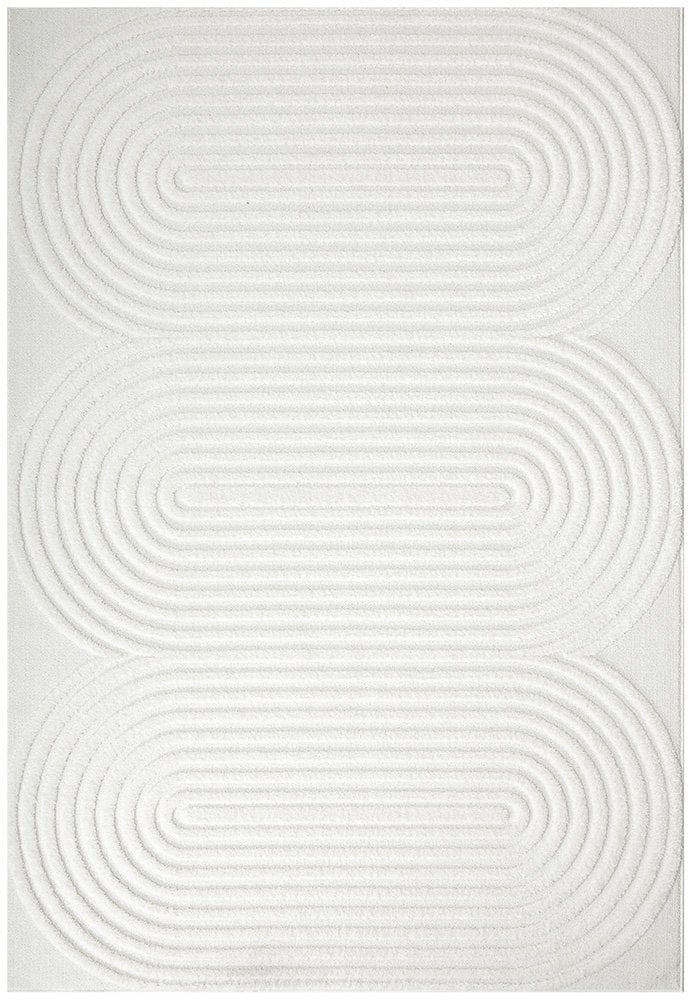 CONTEMPORARY PLAIN & TEXTURED CARL WHITE RUG