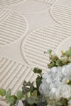 CONTEMPORARY PLAIN & TEXTURED LEO-BEIGE RUG RUNNER