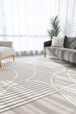 CONTEMPORARY PLAIN & TEXTURED LEO-MIXED RUG