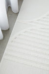 CONTEMPORARY PLAIN & TEXTURED LEO-WHITE RUG