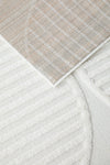 CONTEMPORARY PLAIN & TEXTURED LEO-WHITE RUG