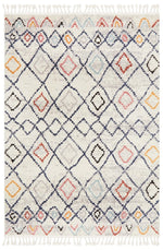 White Plush Moroccan Rug-200X290CM