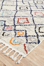 White Plush Moroccan Rug-200X290CM