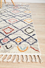 White Plush Moroccan Rug-200X290CM