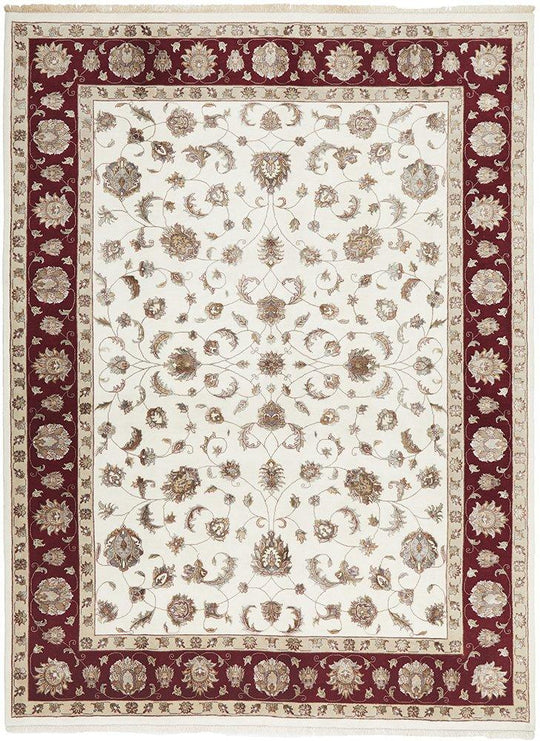 INDIAN HANDMADE WOOL & SILK RUG - 329X249CM