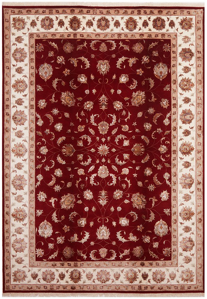 INDIAN HANDMADE WOOL & SILK RUG - 290X302CM