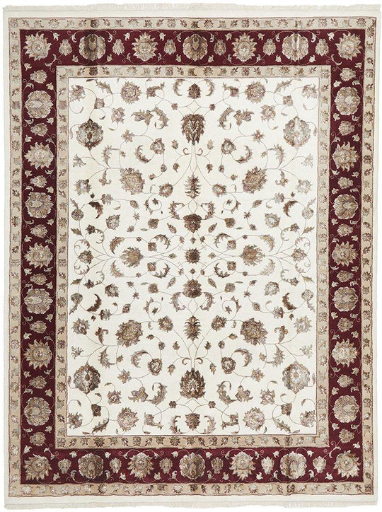 INDIAN HANDMADE WOOL & SILK RUG - 305X237CM