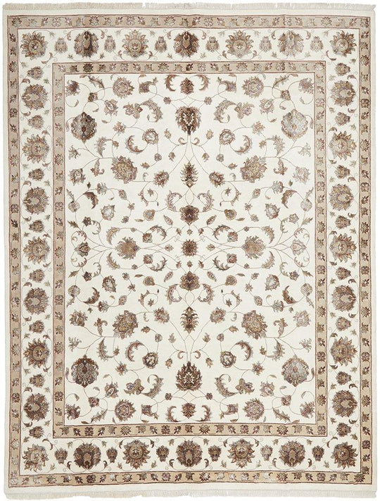 INDIAN HANDMADE WOOL & SILK RUG - 305X240CM