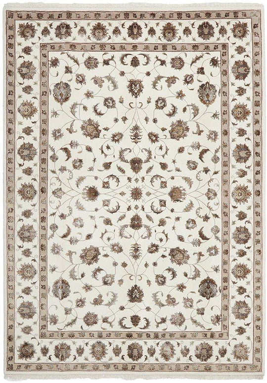 INDIAN HANDMADE WOOL & SILK RUG - 290X198CM