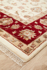 INDIAN HANDMADE FINE WOOL & SILK RUG -290X197CM