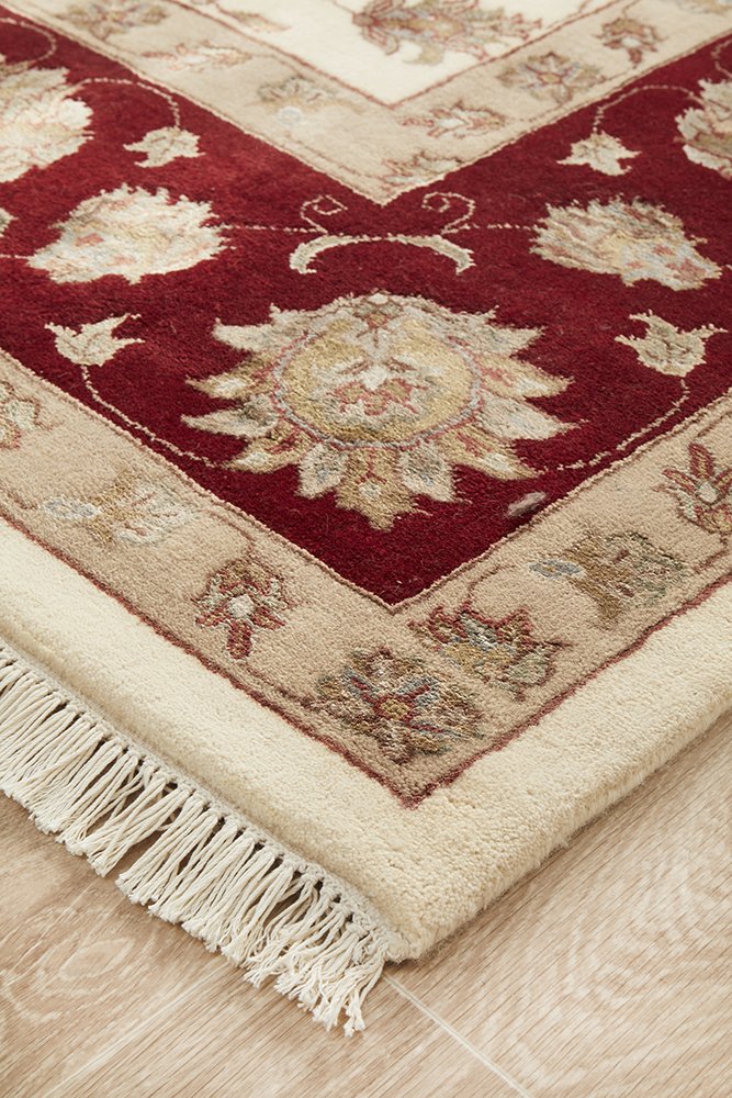 INDIAN HANDMADE FINE WOOL & SILK RUG -304X241CM