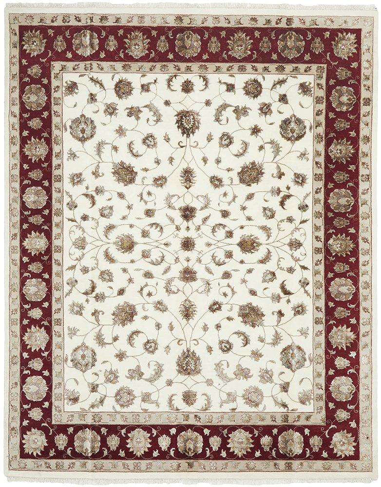 INDIAN HANDMADE FINE WOOL & SILK RUG -304X241CM