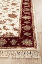 INDIAN HANDMADE FINE WOOL & SILK RUG -300X80CM