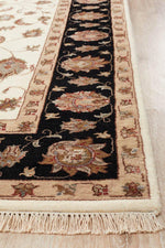 INDIAN HANDMADE FINE WOOL & SILK RUG -245X172CM