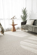 Klarna Tan Wool Rug Grey Natural