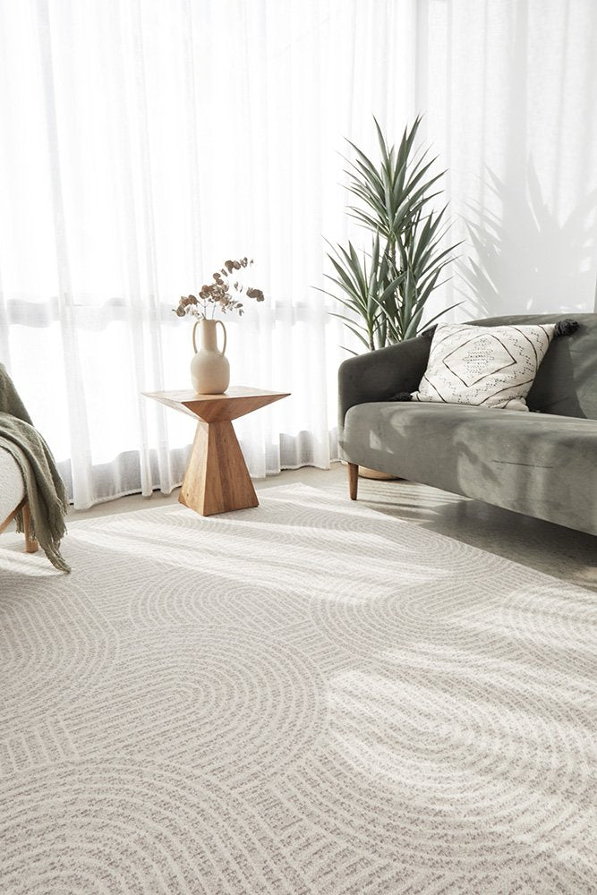 Klarna Tan Wool Rug Grey Natural