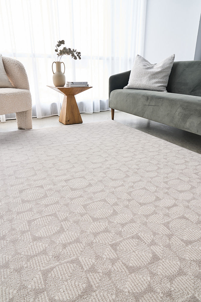 Klarna Tan Wool Rug Silver Natural