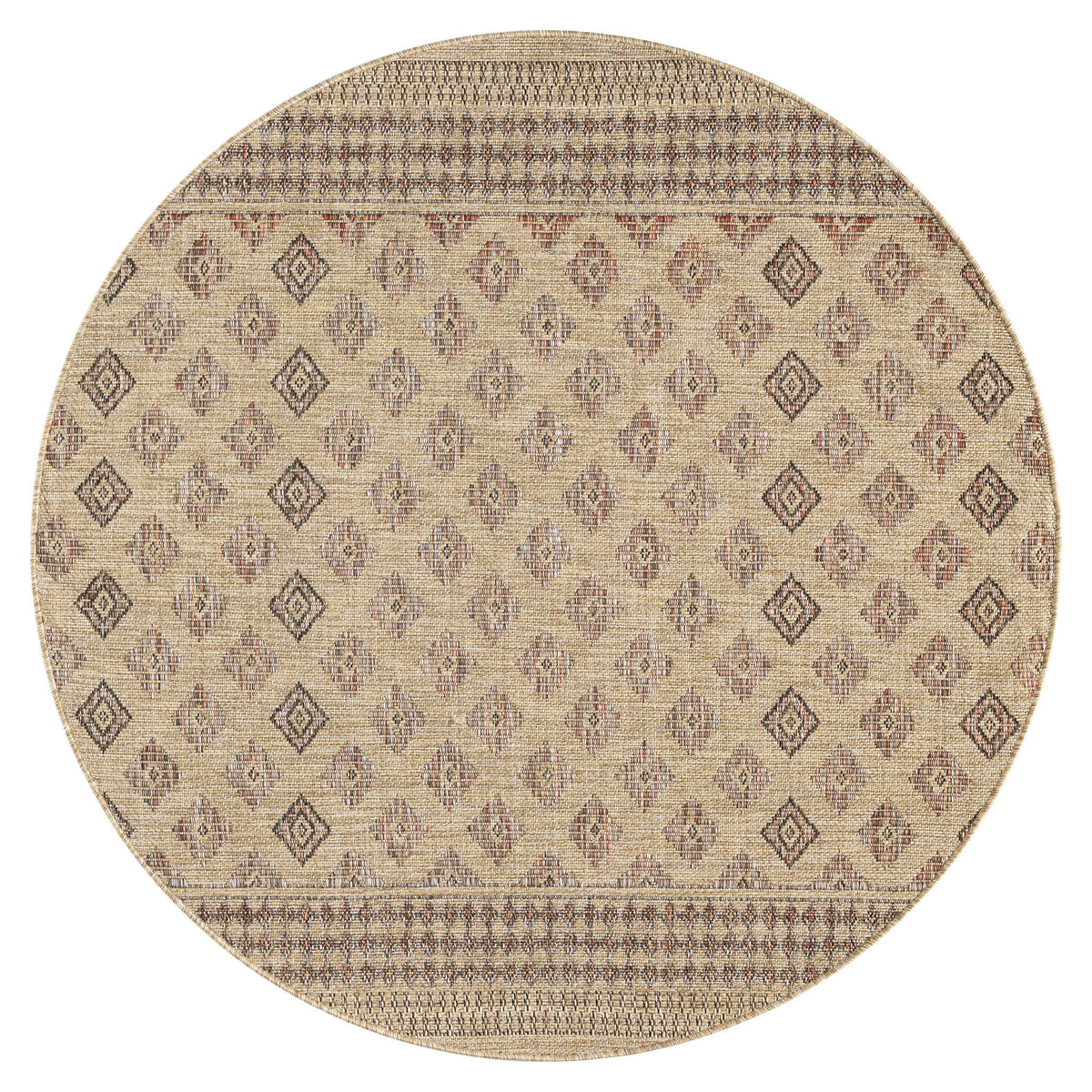 Indoor/outdoor Flat-Weave 562 Fawn Round