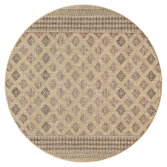 Indoor/outdoor Flat-Weave 562 Fawn Round