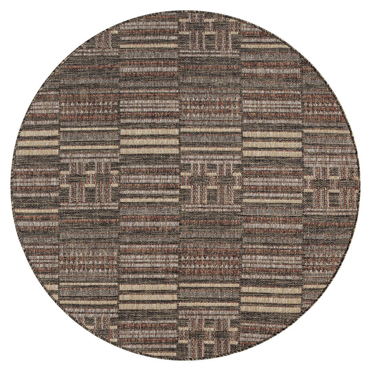 Indoor/outdoor Flat-Weave 563 Terra Round