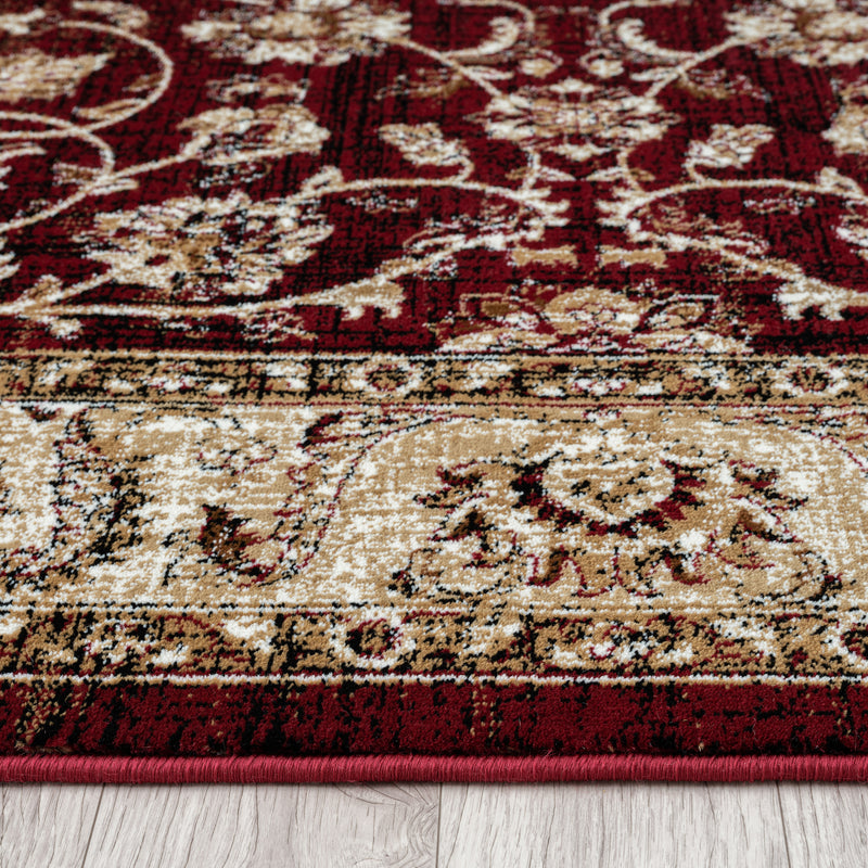 Power loomed Royal Red King Garden Rug-527