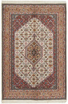 INDIAN HAND KNOTTED WOOL RUG 187X126CM