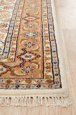 INDIAN HAND KNOTTED WOOL RUG 179X122CM