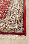 INDIAN HAND KNOTTED WOOL RUG 184X121CM