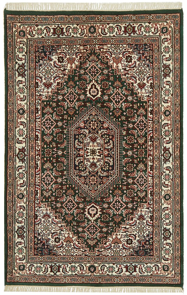 INDIAN HAND KNOTTED WOOL RUG 170X110CM