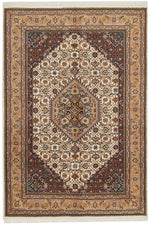 INDIAN HAND KNOTTED WOOL RUG 182X124CM