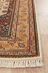 INDIAN HAND KNOTTED WOOL RUG 182X124CM