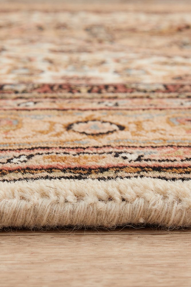 INDIAN HAND KNOTTED WOOL RUG 182X124CM