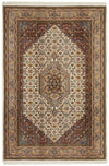 INDIAN HAND KNOTTED WOOL RUG 213X142CM